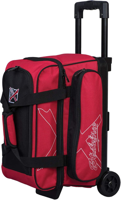 Hybrid X Double Roller Bowling Bag - Holds Two Balls, Shoes, Cleaners & Accessories - Multiple Colors