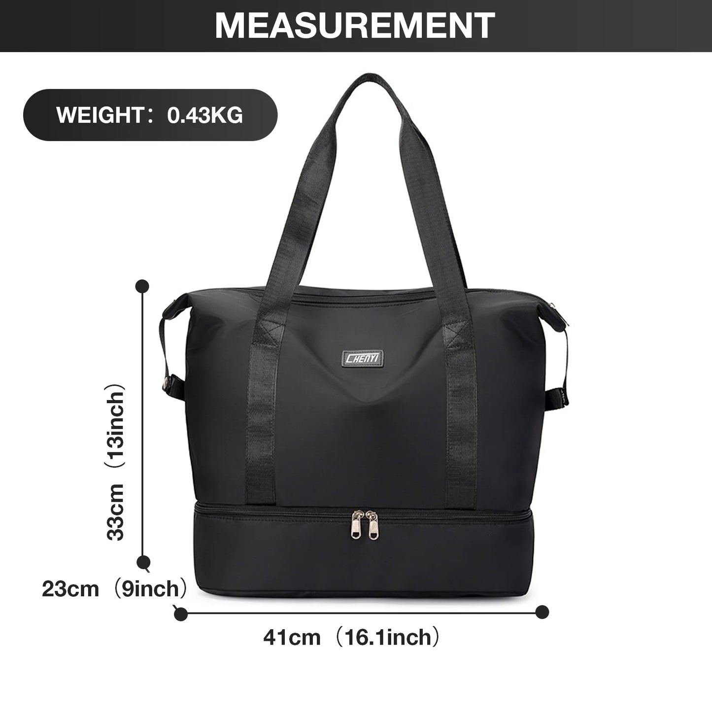 Travel Duffel Bag, Gym Tote Weekender Overnight Bag, Wet Dry Separation Shoulder Carry on Duffel Bags for Women